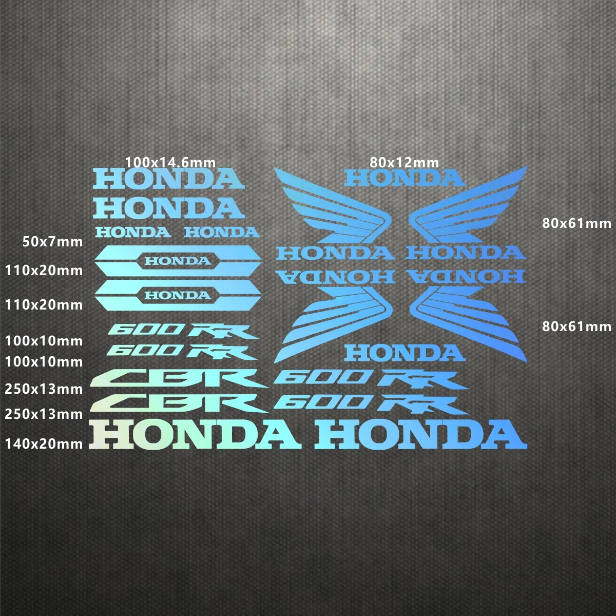 Honda Motorcycle Stickers CBR 600rr Logo Decal Waterproof