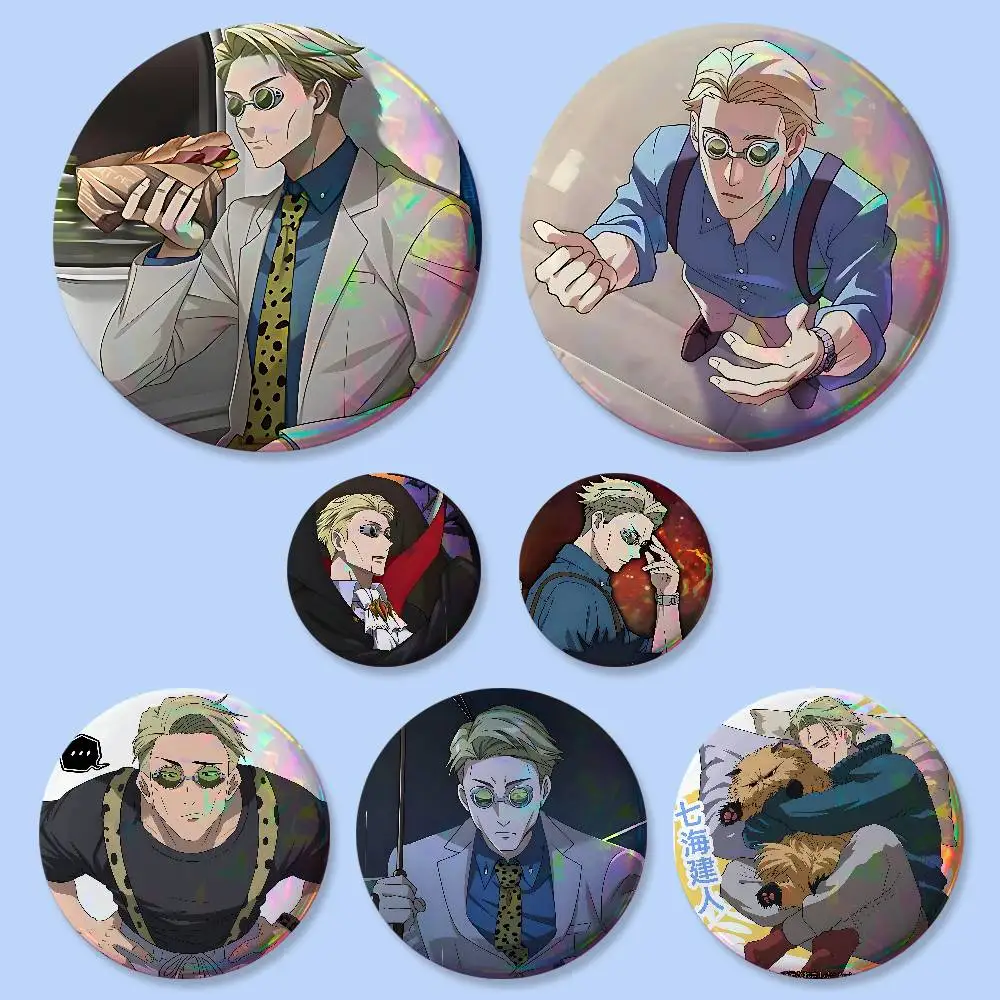 Anime N-Nanami Kento Abzeichen, runde Anstecknadel, kreative Brosche, Taschen-Deko-Accessoires, für Fans, zum Sammeln, als Geschenk für Freunde