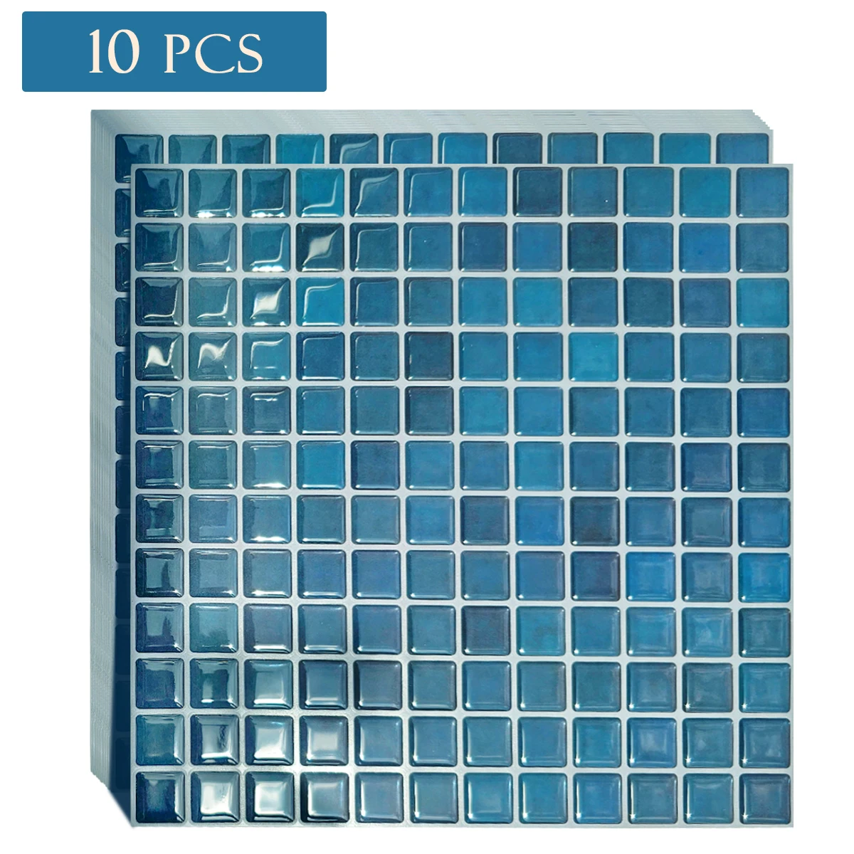 10/30 PC zelfklevende wandtegel keuken backsplash geschikt voor keuken wanddecoratie vierkant 10,5 "x 10,5" 3D mozaïekstijl - afbeelding 1