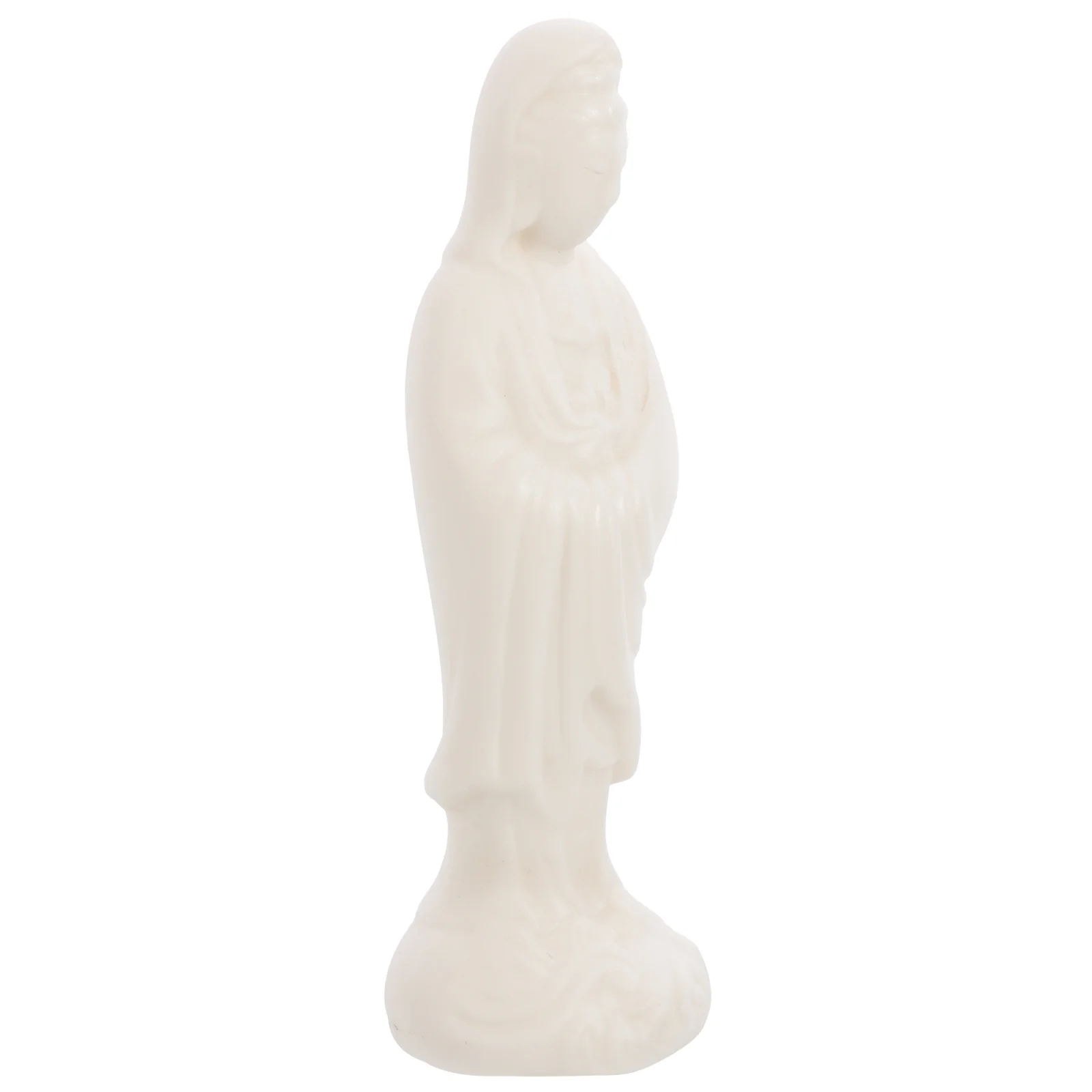 

Ceramic Avalokitesvara Statue Zen Desktop Decoration Home Decor Supplies Compact Portable Tabletop Decor Accessory