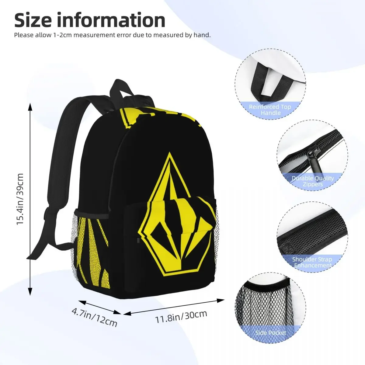 Volcom Logo Backpacks Teenager Bookbag Casual Children School Bags Laptop Rucksack Shoulder Bag Large Capacity