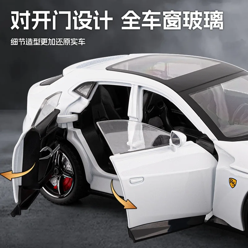 Modelo de coche deportivo de aleación de simulación Rafa FVU 1:22, adorno de coche de juguete de varias puertas acústica-óptica