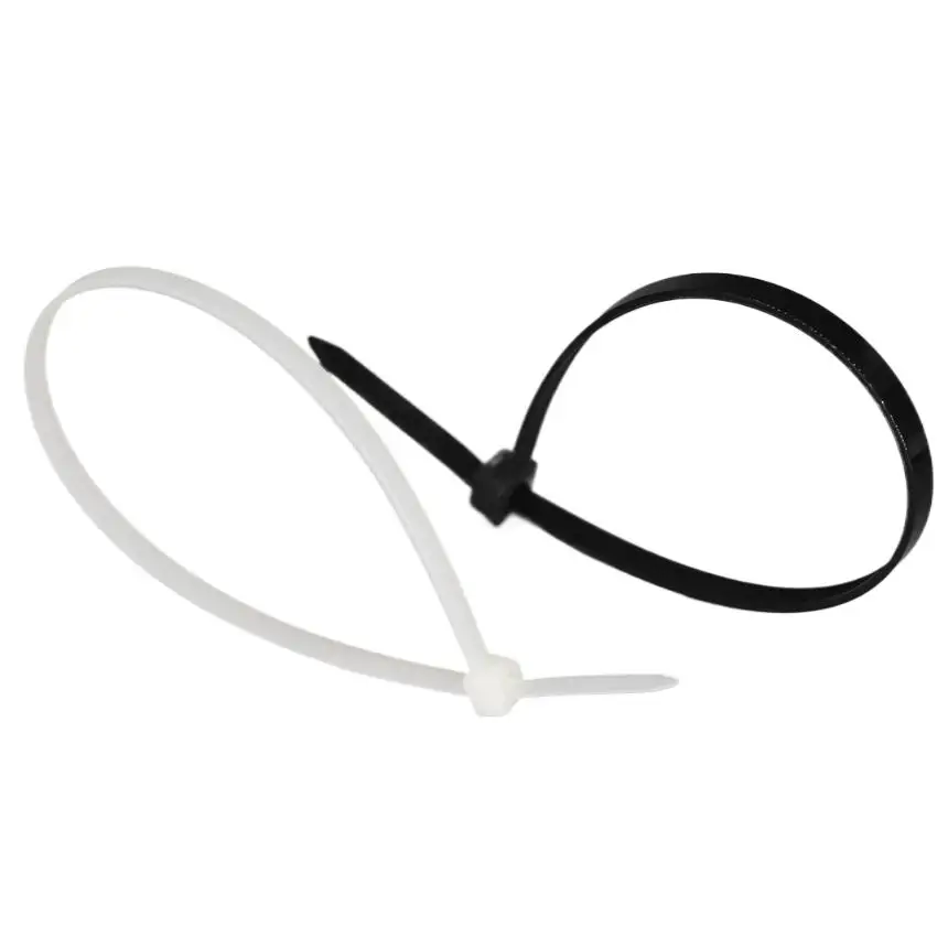 8/9/10/12*200/300/400/500/600/700/760/800/900mm Schwarz Weiß Selbstsichernde Nylon Kunststoff Strap Wrap Ziptie Befestigen Kabelbinder