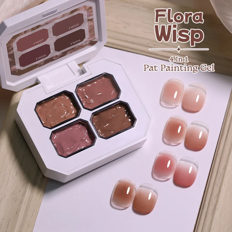 UR SUGAR 2 قطعة بات جل طلاء الأظافر مجموعة مع الربط فرشاة الأظافر 4 في 1 اللوحة ختم أحمر الخدود الفرنسية لوحة مانيكير مسمار تصميم