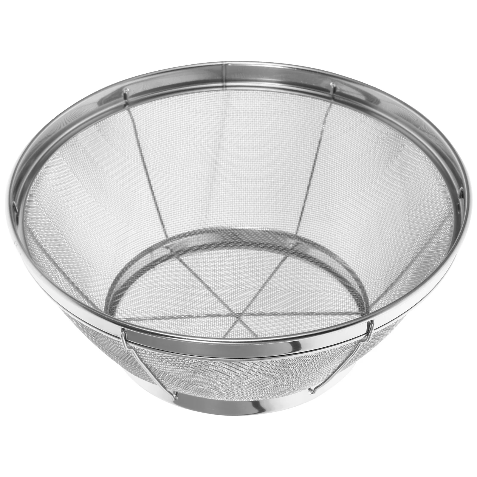 Mesh Stainless Steel Rice Washing Sieve Pasta Seeds Food Strainer Basket Vegetable Fine Large Tuna