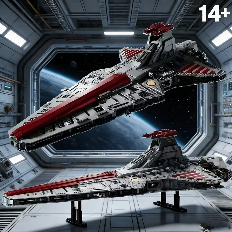 

5374 деталей НОВЫЙ MOC 75367 Конструктор «Республиканский атакующий крейсер класса Венатор» для взрослых и мальчиков, подарки на Рождество