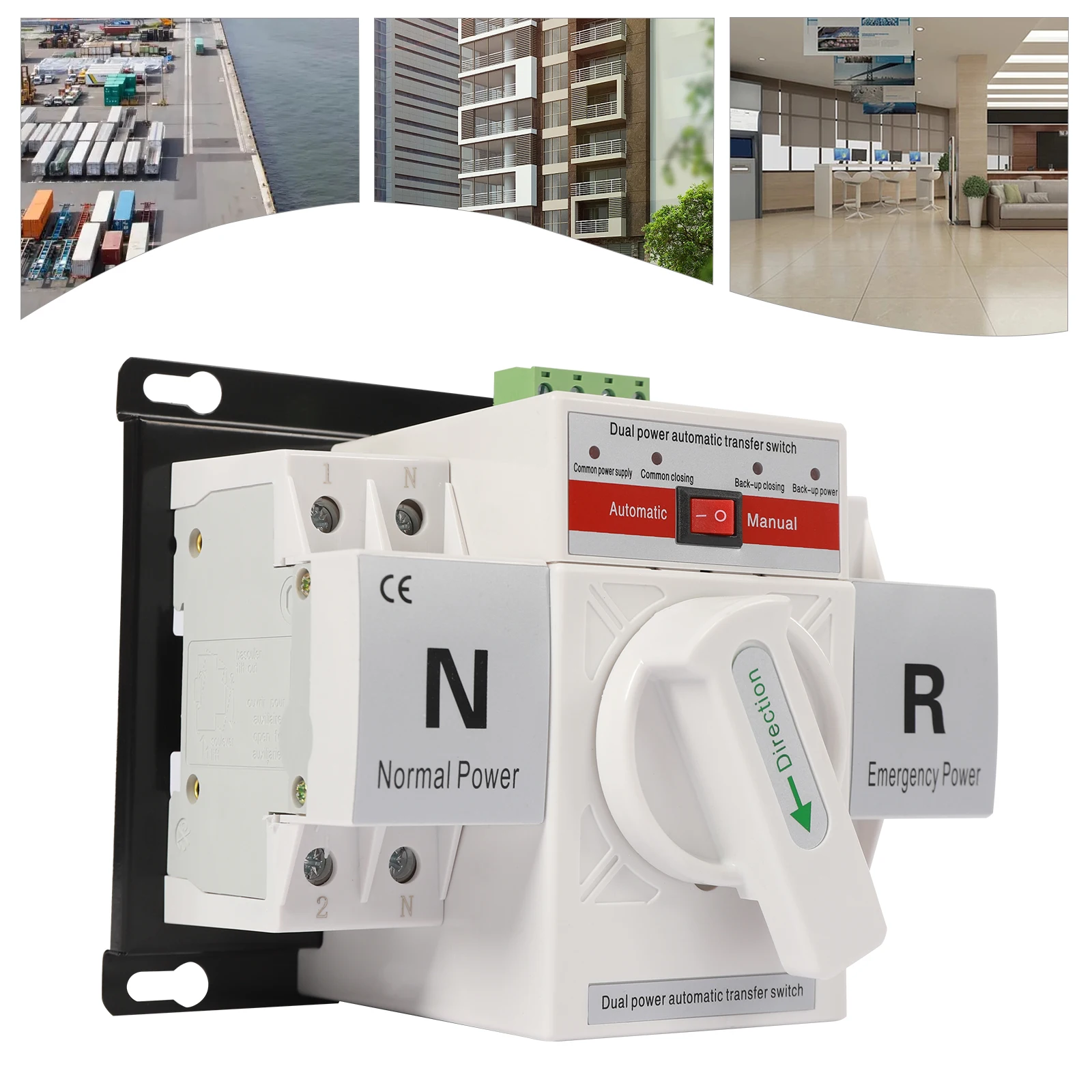 

2P 63A Dual-power Automatic Transfer Switch 110V Toggle Controller Change-Over Switch Self Cast Conversion