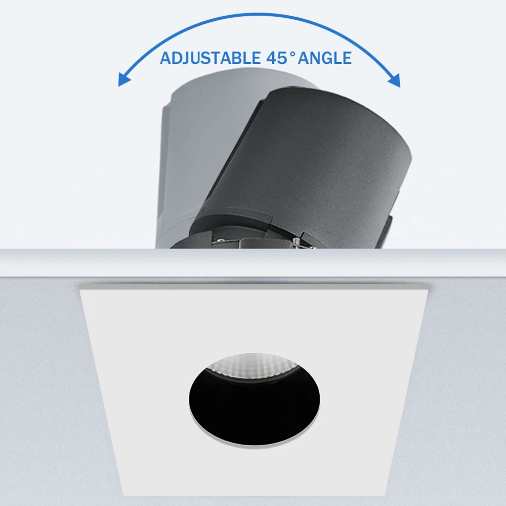 Przyciemniane Anti-glare LED Downlights AC85-265V 5W 7W 10W LED wpuszczone W sufit lampa punktowa do dekoracji wnętrz W domu oświetlenie do salonu