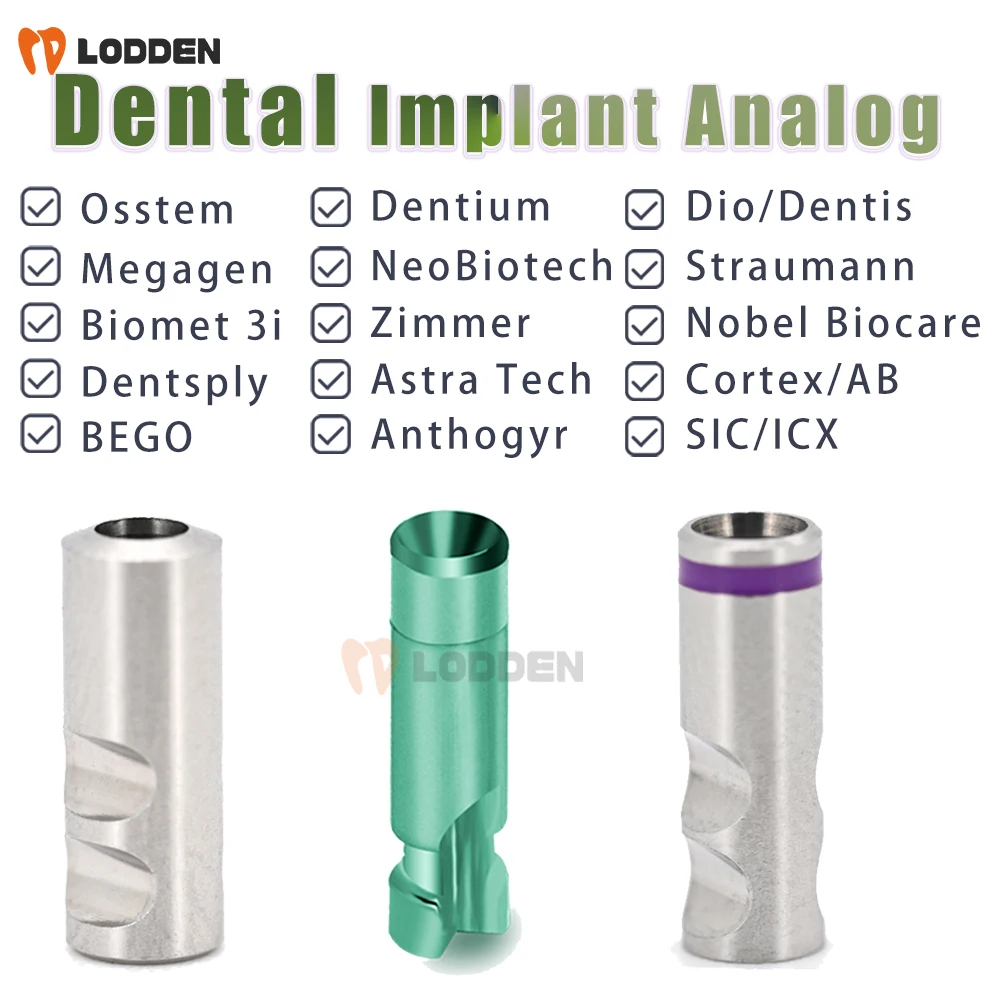 Dental Implant Analog Titanium Alloy Osstem/Dentium/DIO/Megagen/Dentis/NeoBiotech/Straumann/Nobel Biocar/Zimmer/Biomet 3i