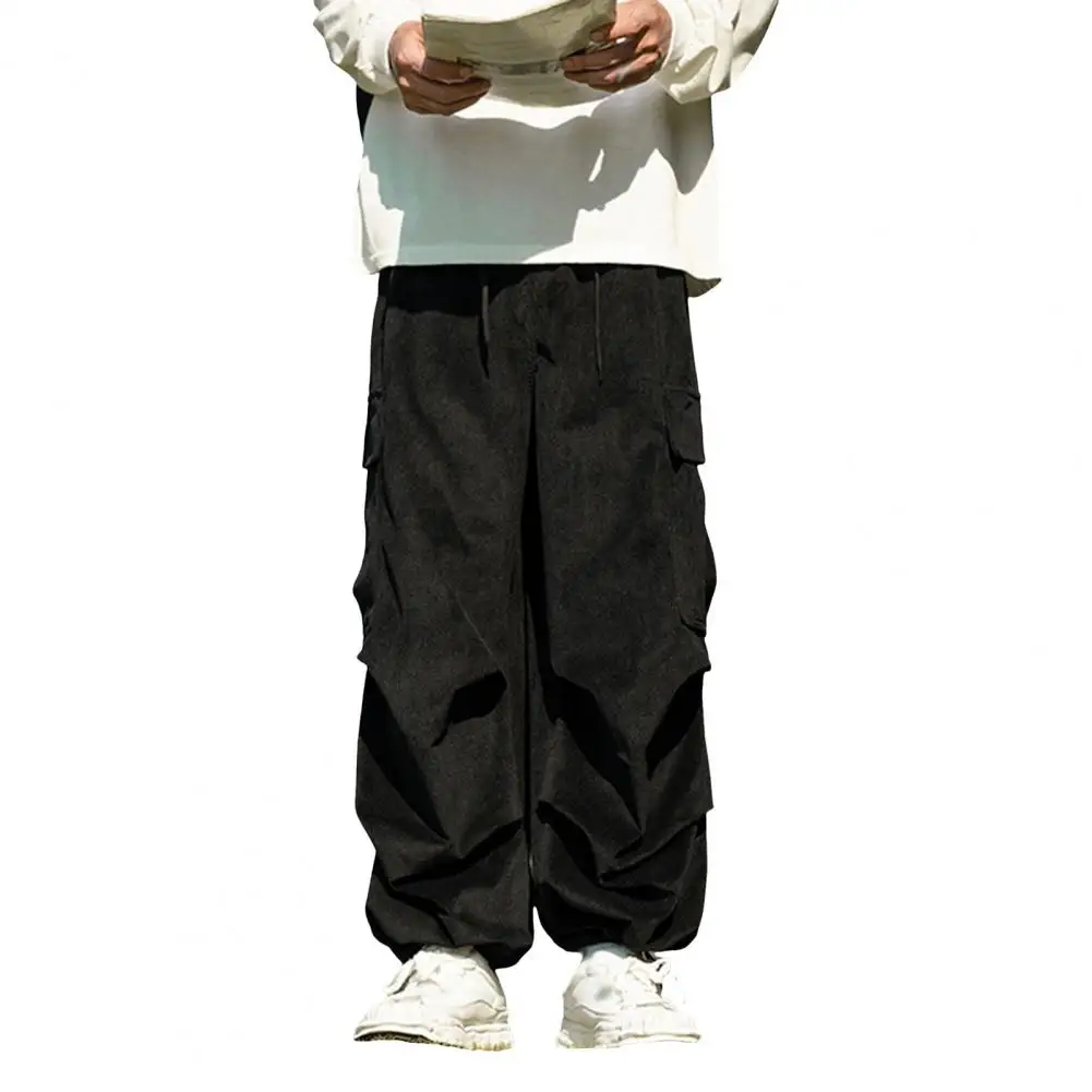 Celana Kerja Kaki Lebar Longgar Berlapis Bulu Pria Sle Ciboy Jepang Merek Trendi Kasual Olahraga Musim Gugur Musim Dingin Korduroi Tebal