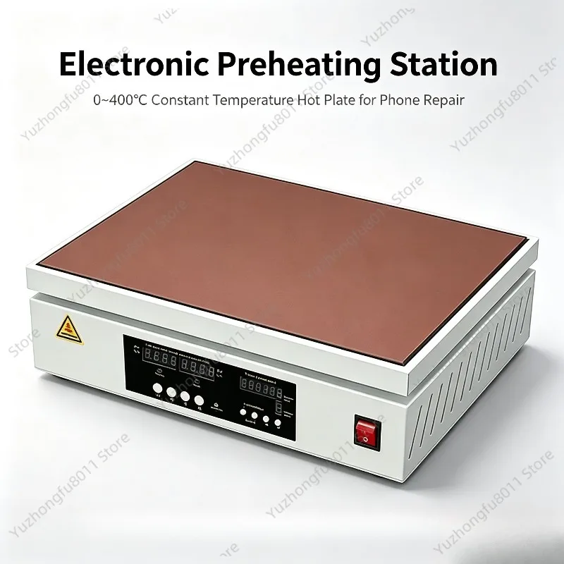 0-400℃ Heating Preheating Station 400x300mm Hot Plate for Cellphone LCD Touch Screen Maintenance