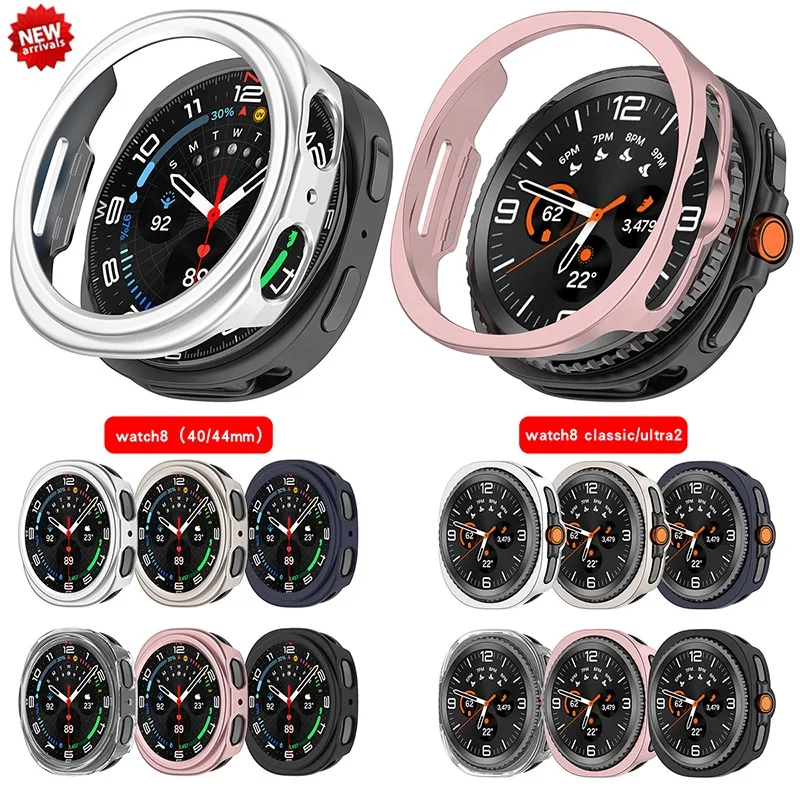 Für Samsung Galaxy Watch 8 Classic 8 40 mm 44 mm Schutzhülle Smart Watch PC Protect Shell für Galaxy Watch 8 Protector Fram