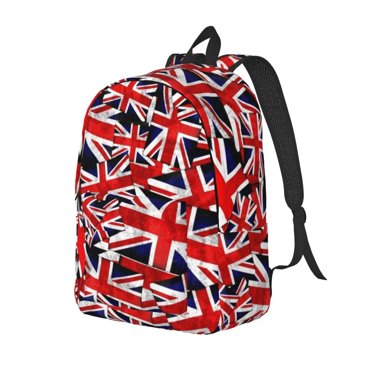 Mochla de lona para Adolescentes Estudante, Escola Bookbag, Bookbag, Union Jack, Britânico, Inglaterra, Bandeira do Reino Unido, Médio Presente High College