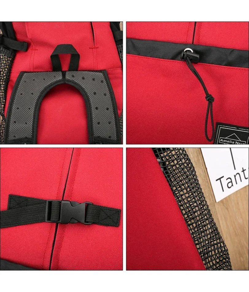 Zaino porta cani in nylon resistente per cani di piccola taglia media Zaino da ciclismo traspirante di alta qualità per forniture per animali domestici da viaggio all'aperto