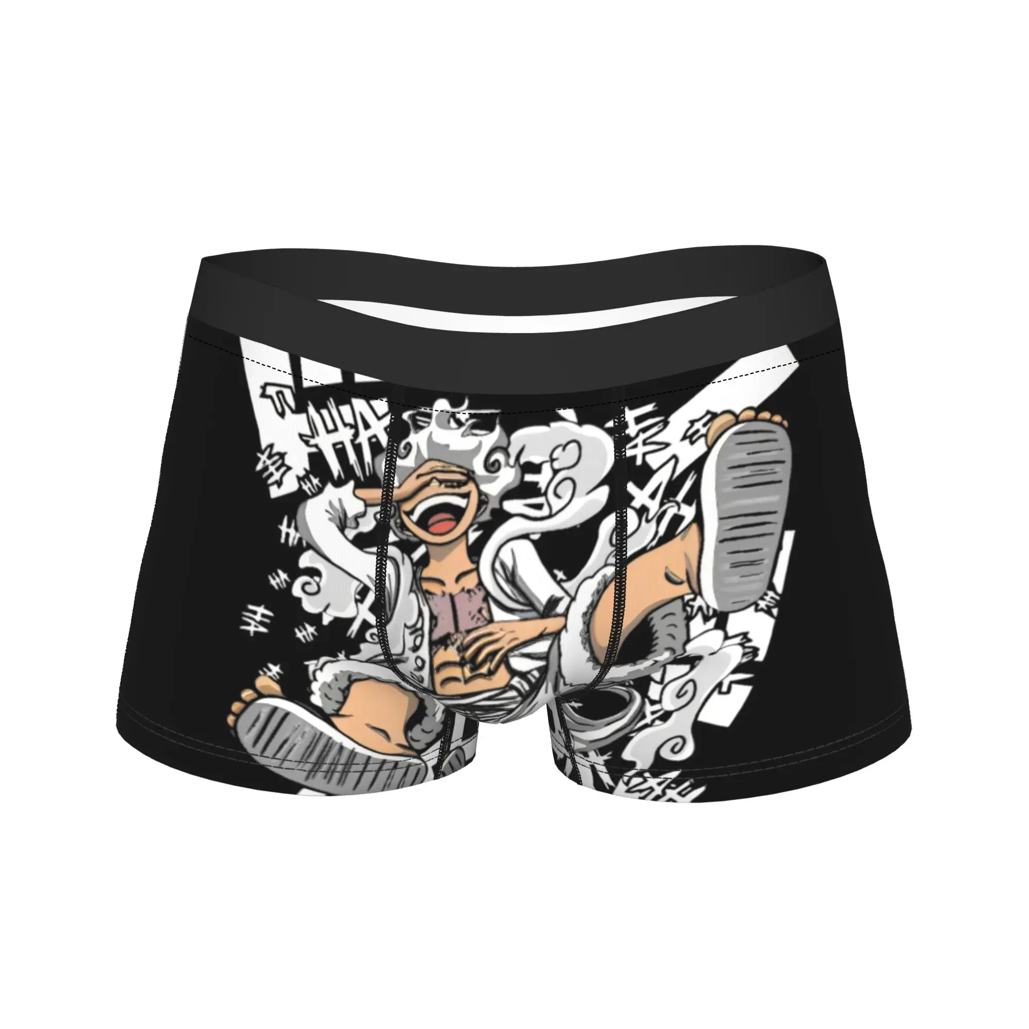 

Men One Piece Monkey D Luffy Underwear Hot Boxer Briefs Shorts Panties Homme Mid Waist Underpants S-XXL