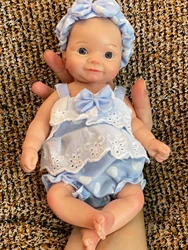 10 Inch Cute baby Reborn Handmade Bebe Newborn Doll 3D Painted  Bebe Reborn Doll