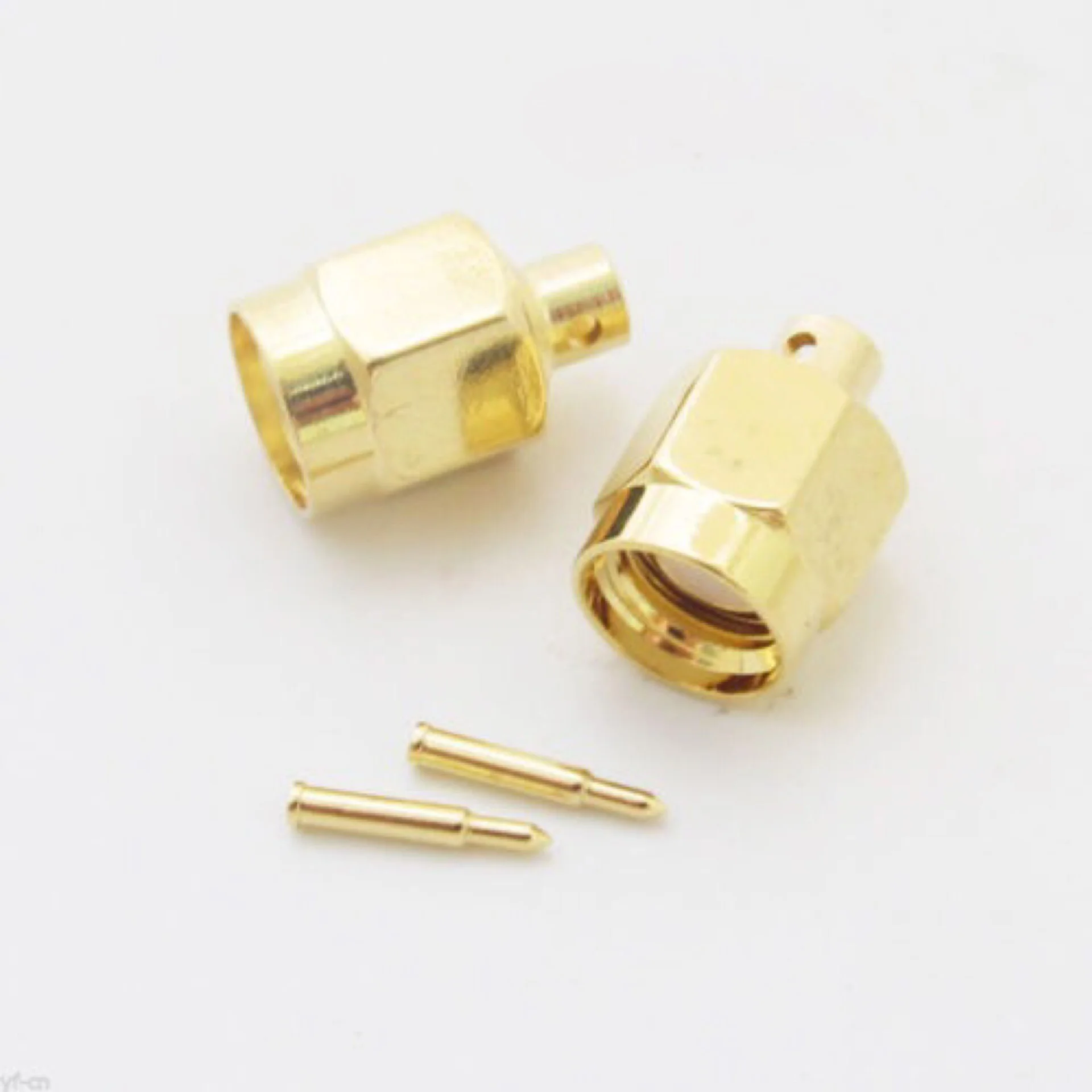 100pcs RF Coaxial SMA Male Internal Thread Needle Welding SFT/SFX-50-2 Semi-steel Semi-flexible RG405 086 Wire Connector