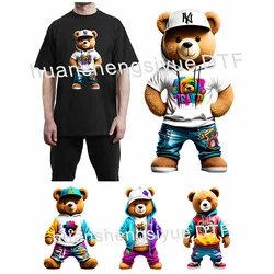Teddy Bear ips Fashion Iron Patch Clothing T-Shirt DIY Hoodie JJacket Sticker DTF Clothes Hot Sticky Paper Sticker