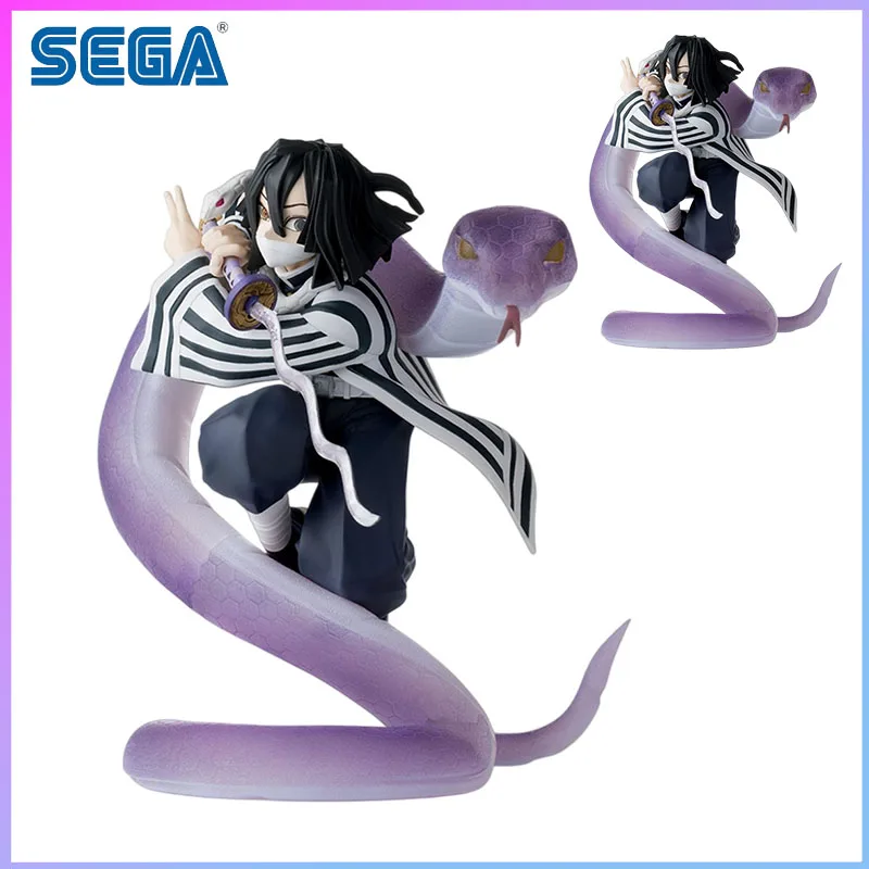 

SEGA XROSSLINK Demon Slayer Kimetsu No Yaiba Hashira Training Arc Obanai Iguro 14cm PVC ABS Anime Prize Figure Collectible Gift