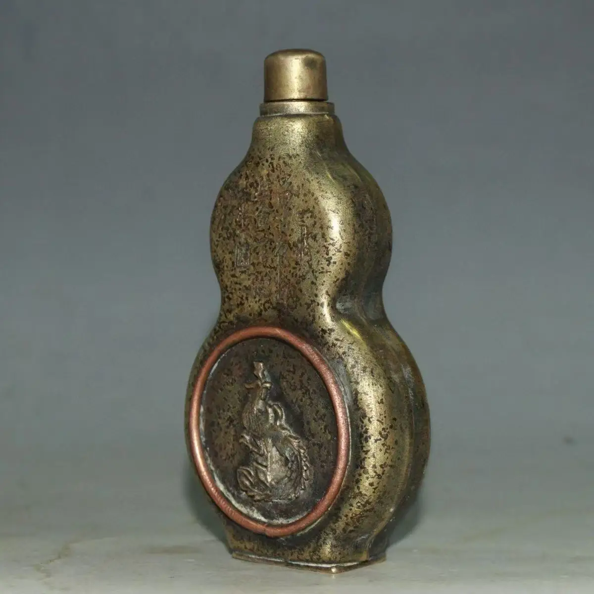 antique copper snuff bottle-blessing pot,Hand carved crafts,Decoration,collection &Adornment,Free shipping