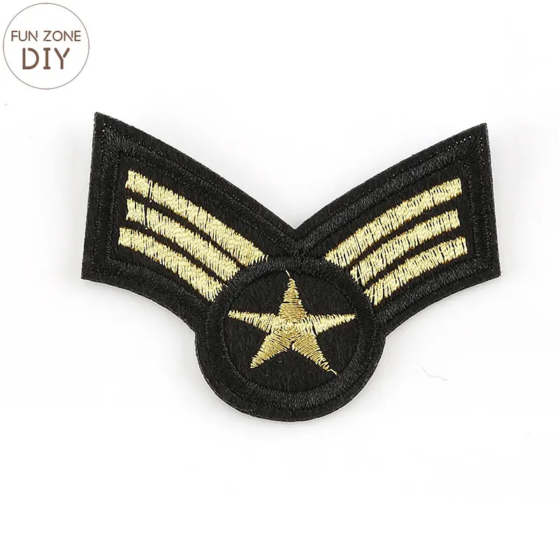 FZdiy Patches for Clothing Anchor Shield Badge Thermoadhesive Patch Iron on Patches Embroidery Applique on Clothes