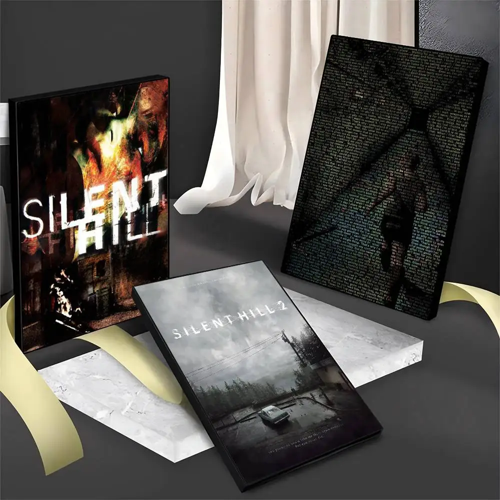 Juegos de Terror Silent Hill 1 2 3 4 Heather, Pósters Clásicos Vintage, Impresiones en Papel Blanco, Pósters Artísticos, Decoración Kawaii para Habitación