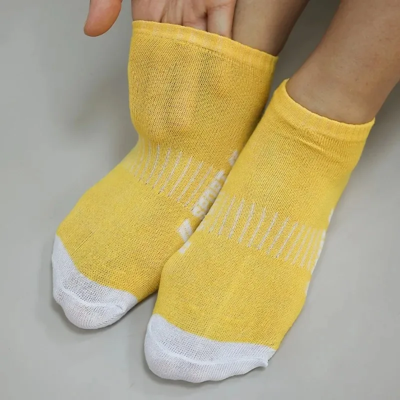 1/5Pairs Breathable Sports Ankle Socks for Men Summer Thin Comfortable Letter Boat Socks Fashion Sweat-absorbing Short Stockings