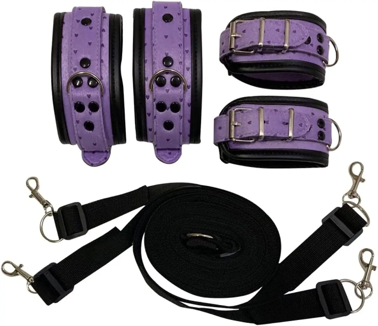 

Bed Restraints Sex Kit Sex Bondage BDSM Kit with Hand & Ankle Cuff Wrist Leg Restraint Adjustable Straps for Couples Sex-Purple