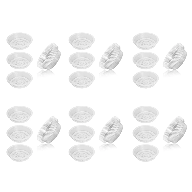 

60Pcs 8Inch Clear Plant Saucer Plastic Drip Trays For Indoor And Outdoor Plants For Holding Succulent Flower Planter Pot