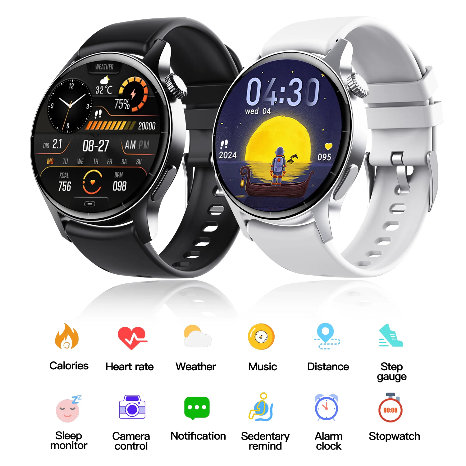 

Sports Waterproof Smart Watch Blood Oxygen Heart Rate Sleep Monitor Ios Android Global Version Health Sport Smartwatch