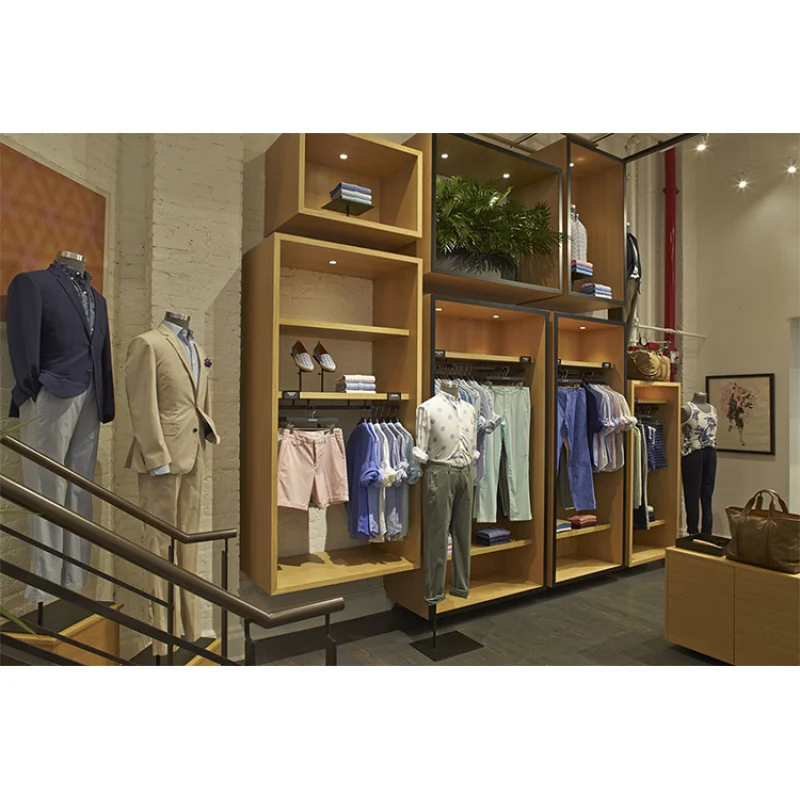 （customized）Factory Price Best Cheap Unique Style Furniture Designed Men Clothing Store Interior Fixtures