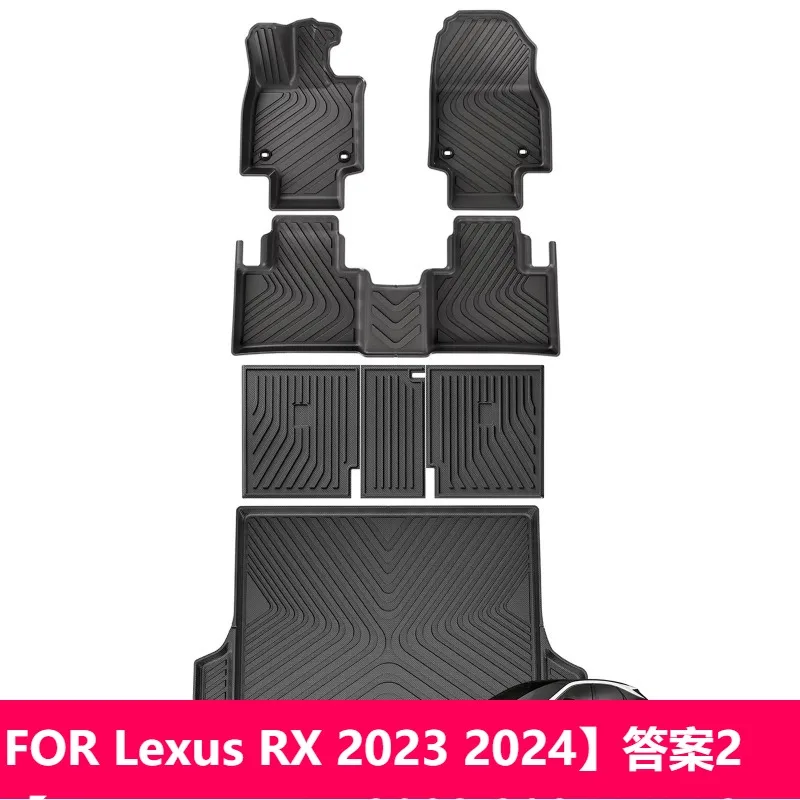 

For Lexus RX 2023 2024 TPE 3D Floor Mats Waterproof Car Mat Set for Front Rear