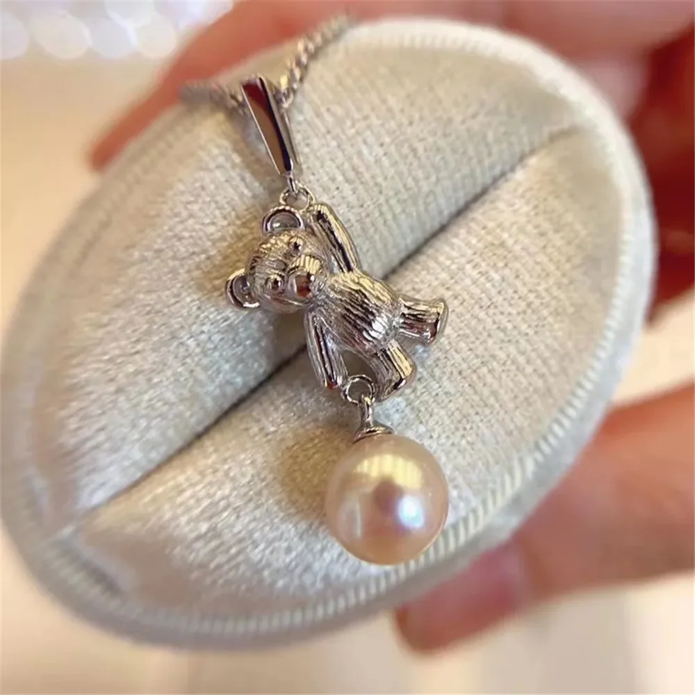 925 Stamped Alloy Gold Plating Pearl Pendant Setting DIY Jewelry Findings, Craft Supplies for Handmade Pendant Accessory