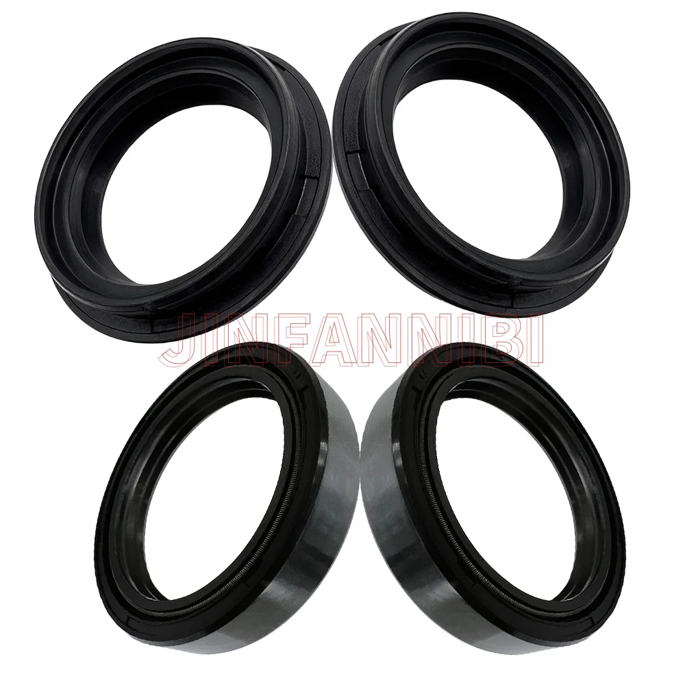 4pcs 43x55x11 Motorcycle Front Fork Damper Shock Oil Seal & Dust Seals Kit Set