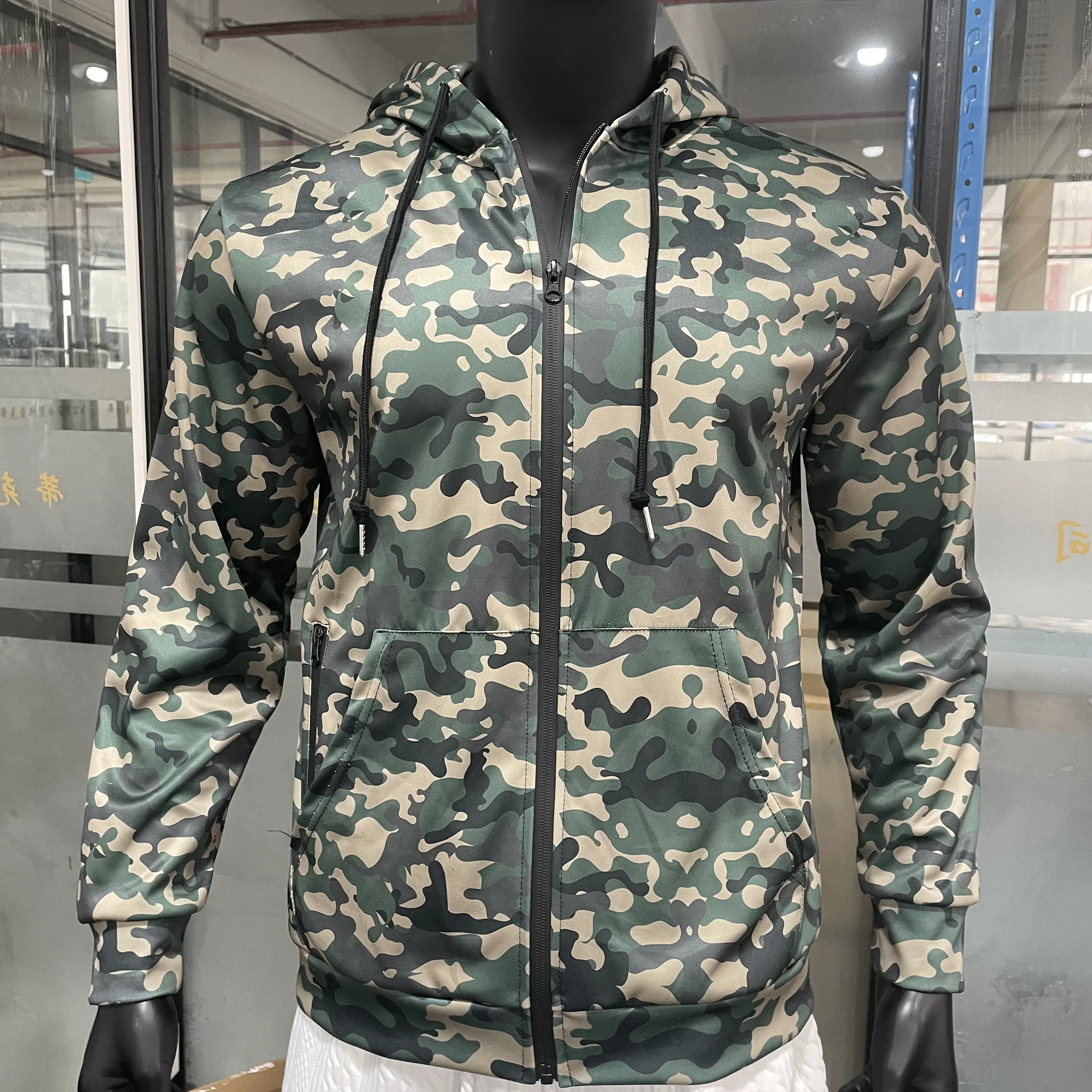 Autumn New Camouflage Pattern 3D Printed Men's Hooded Jacket Fashionable And Casual Tough Guy Style Men's Zipper Jacket Coat