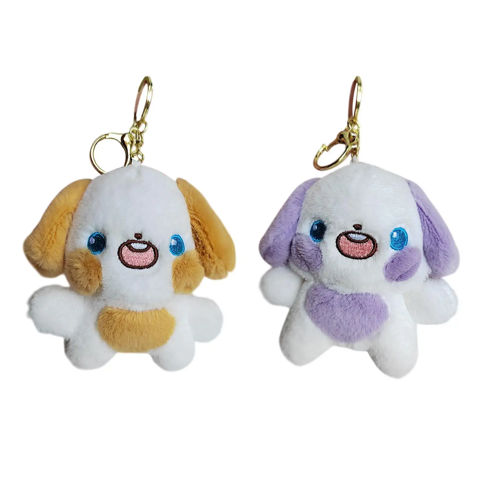 Plush Doll Keychain Lovely Bag Pendant Stuffed Animals Keyring Charm for Backpack Birthday Gifts Purse Accessories Women Girls