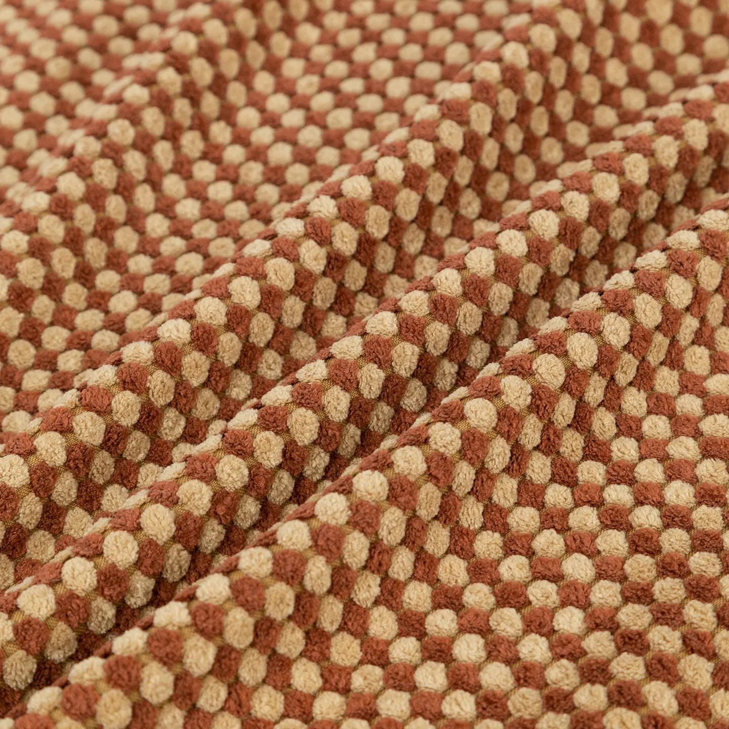 Zachte tweekleurige sojabonen geruite stof voor handgemaakte doe-het-zelf kussens, babykledingstoffen per meter, naaistofmateriaal