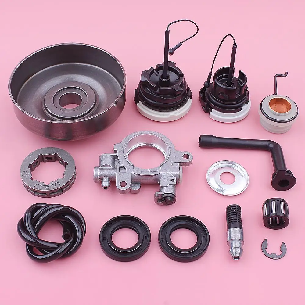 Tamburo frizione con Kit pompa olio per Stihl MS290 029 MS390 039 MS310 motosega 1125 007 1041, 1127 640 3200 tappo filtro carburante ingranaggio a vite senza fine