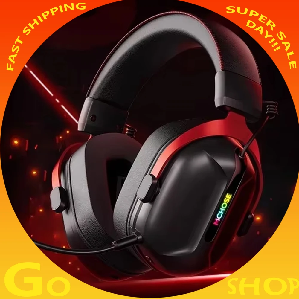 Mchose S9 Pro Wireless Headphone Low Delay Aluminium Alloy Tri Mode Gaming Headset Ai Noise Reduction Rgb Long Standby Eq Gamer