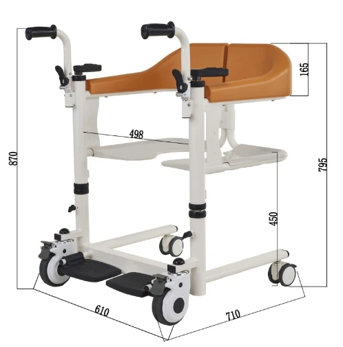 Multifunctional Lift Chair(For Elderly and Disabilities) with Commode Fourwheeled Flexible Lifting Platform Nursing  Chair