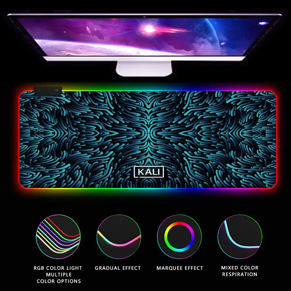 K-kalies system Mouse Pad CS-GO anime character luminous super large RGB office game competitive keyboard pad