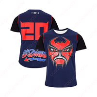 Fabio Quartararo El Diablo T-Shirt Classic Outdoor Equipe Motorcycle T-Shirt Unisex Summer Quick dry Rider Motorcycle T-shirt