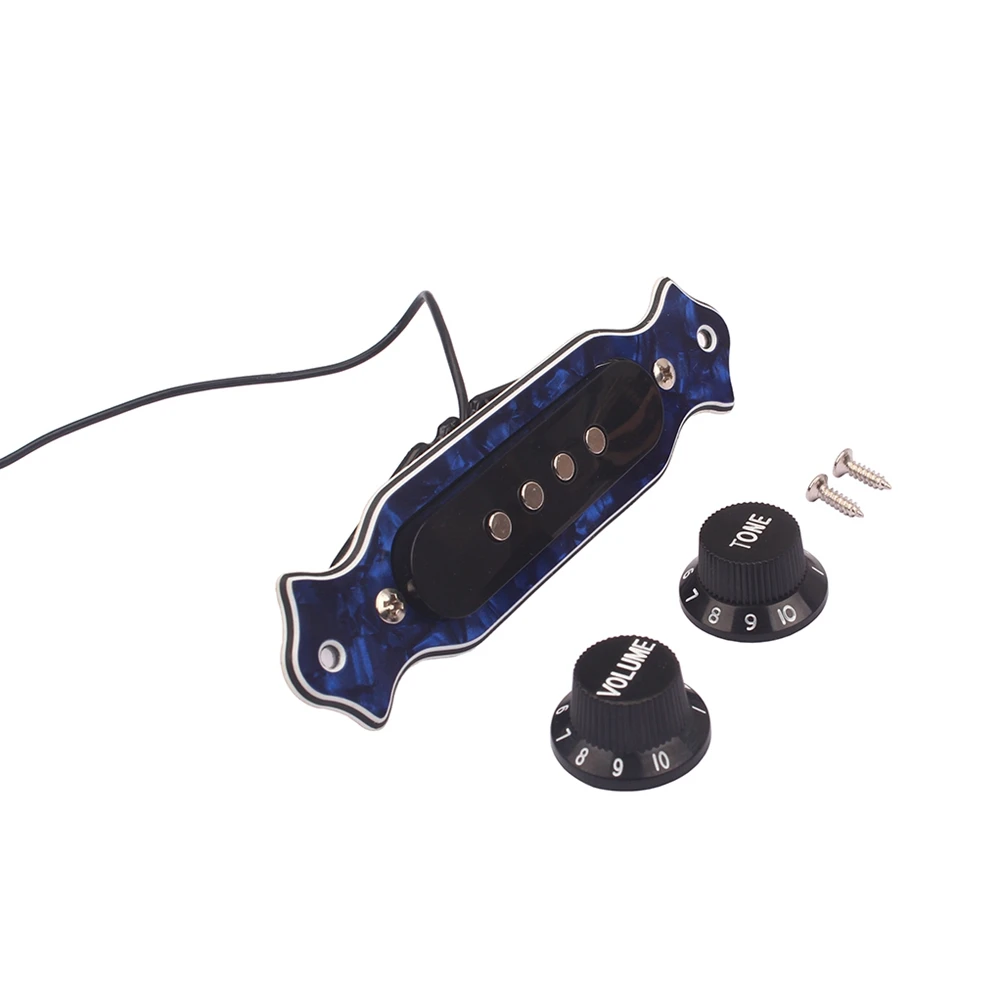 

Active Soundhole Pickup Copper Coil Magnetic Guitar Pickup For 4-String Electric Cigar Box Humbucker Guitar Parts Accessories