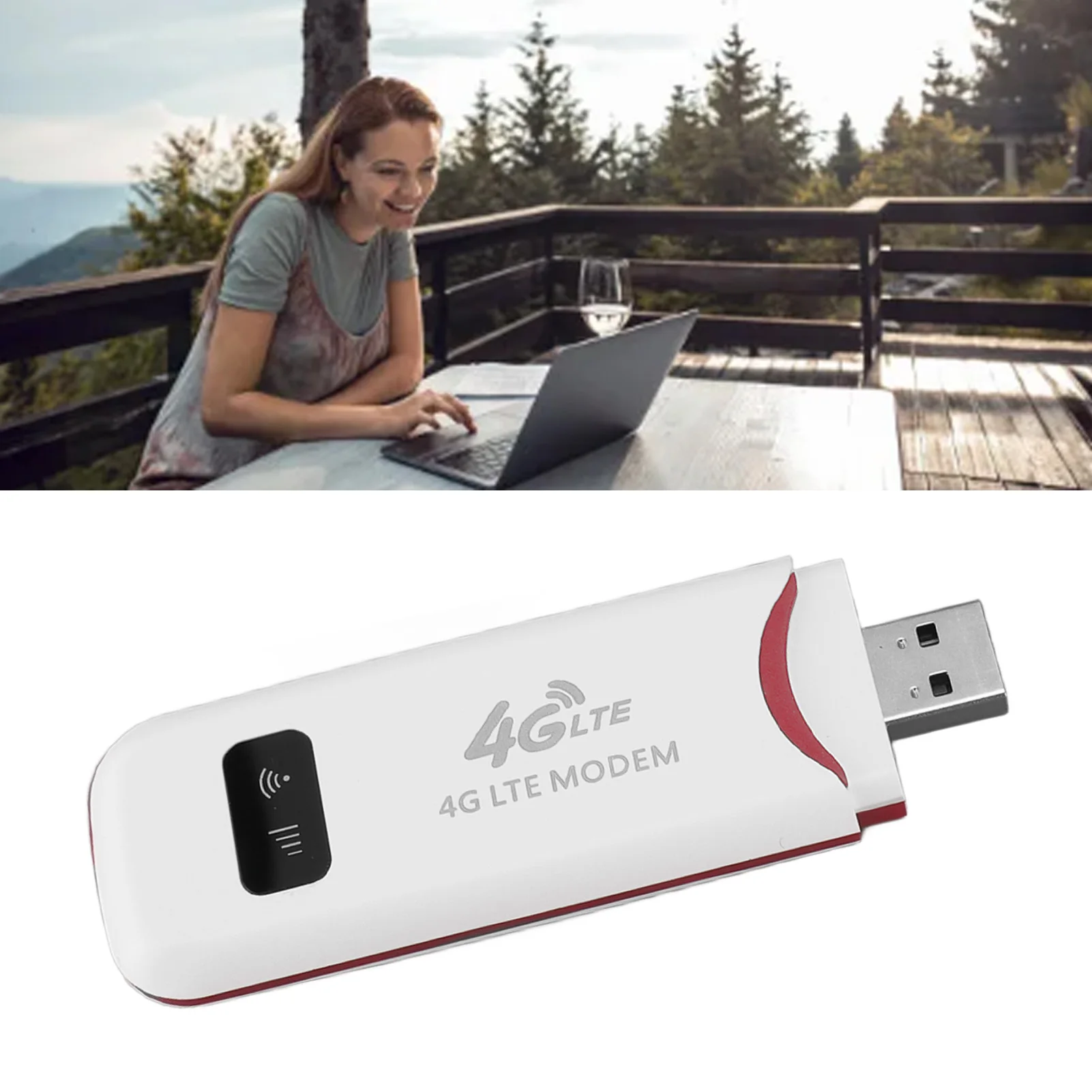 4G LTE USB Portable WiFi Router 4G LTE USB WiFi Modem Internet Sharing Up To 10 WiFi Devices 150Mbps High Speed for Computers