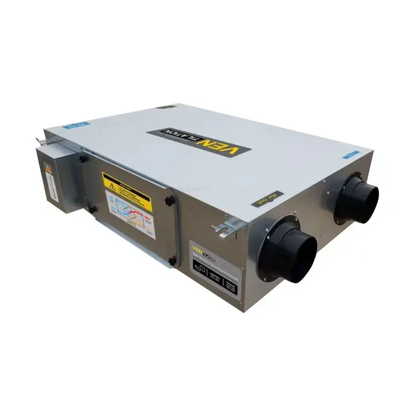 Kommerzielles Belüftungs-Komplettsystem mit 5000 m3/h Luftstrom. Geräuscharme Belüftung mit Frischluft-Hitzewiederherstellung