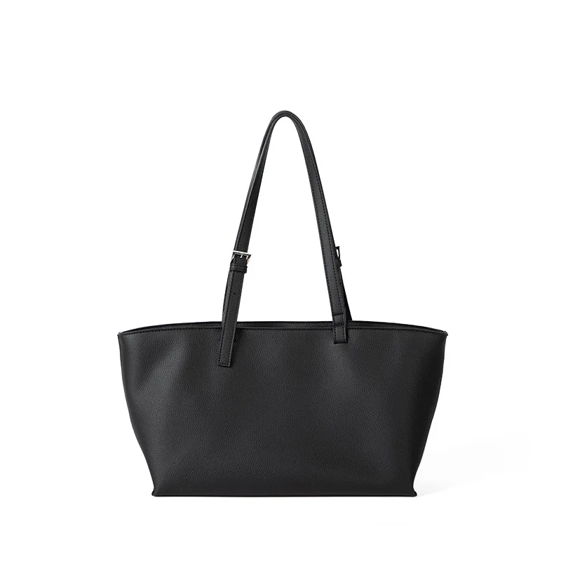 

Women PU Leather Tote Bag Lightweight Large Capacity Women Shoulder Bags Hasp Closure Casual Style Commuting Underarm Bags