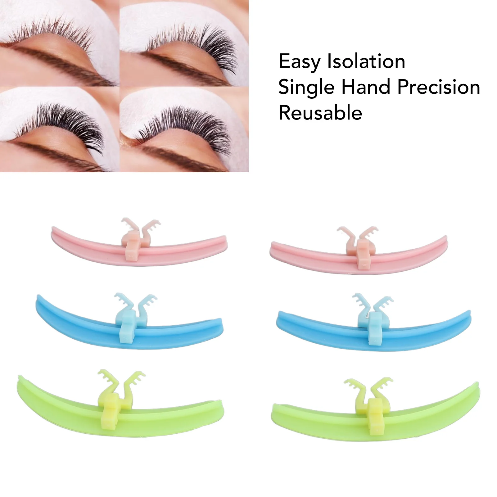 Eyelash Separator For Lash Extension Efficient Aid Silicone Pads Makeup Tool Lash Isolation Helper For Beginners Professional