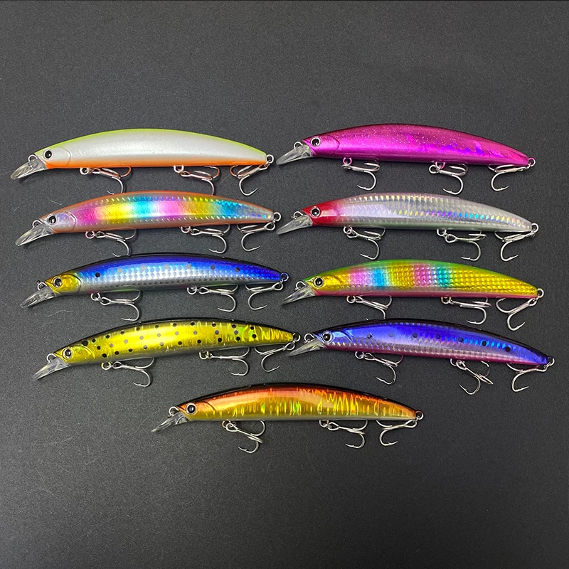 130mm 23g Floating Minnow Lure Long Casting Wobbler Artificial Hard Bait Saltwater Trout Plastic Swimbait Fishing Accessories