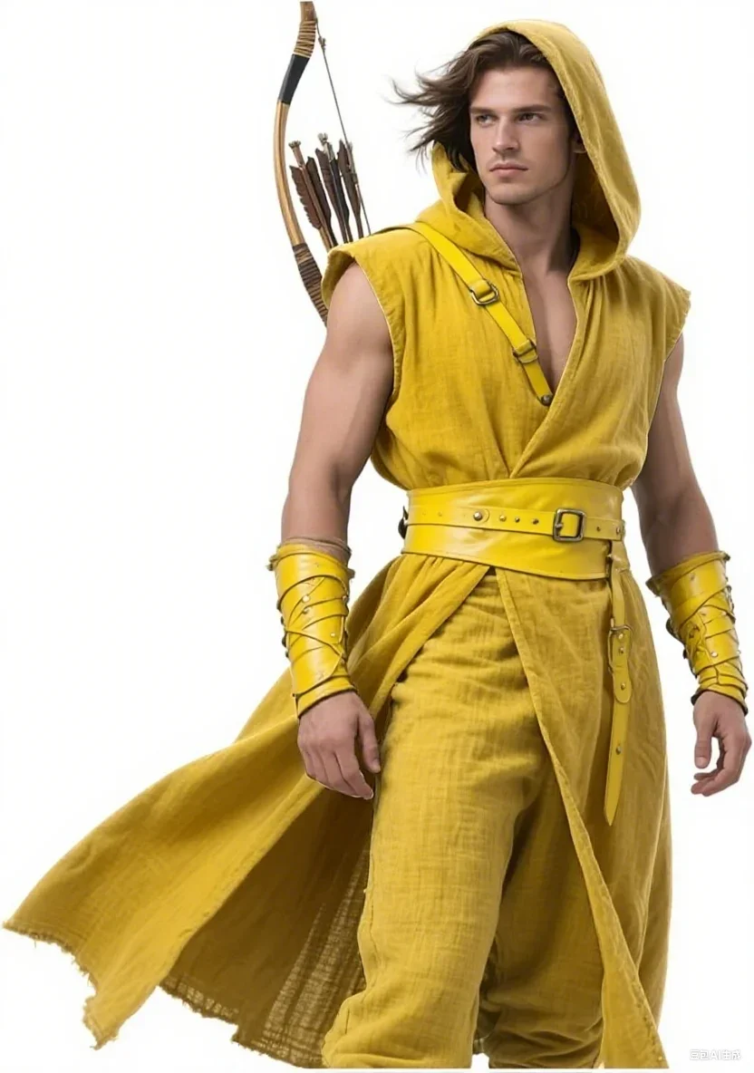 Mittelalterlicher Wappenrock mit Kapuze für Herren, Renaissance-Wappenrock, ärmellos, Tunika, Umhang, Wikinger-Kostüm, Holloween, Assassin, Cosplay