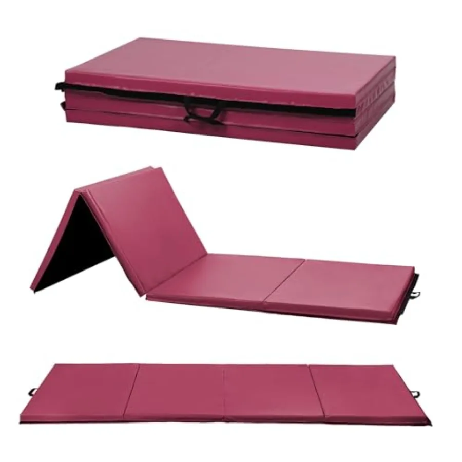 

Thick 2 Inch Yoga Mat for Home Gym - Foam Exercise Flooring for Workout Gymnastics Tumbling Pilates Dance - Foldable Play Mat i
